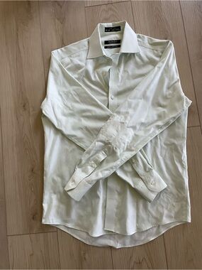 Saks Fifth Avenue Slim Fit Dress Shirt 15.5 34/35 Mint Non Iron Button Down